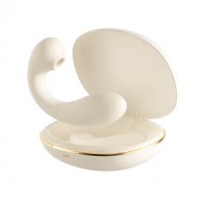 MizzZee - Naughty Whale Suction Wearable Vibrators (Chargeable - Beige)